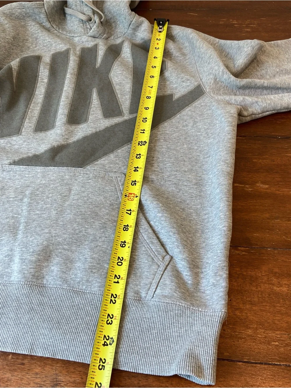 VTG T2K Nike Sportswear Hoodie Gray Drawstring Hood Pullover Longsleeve Large